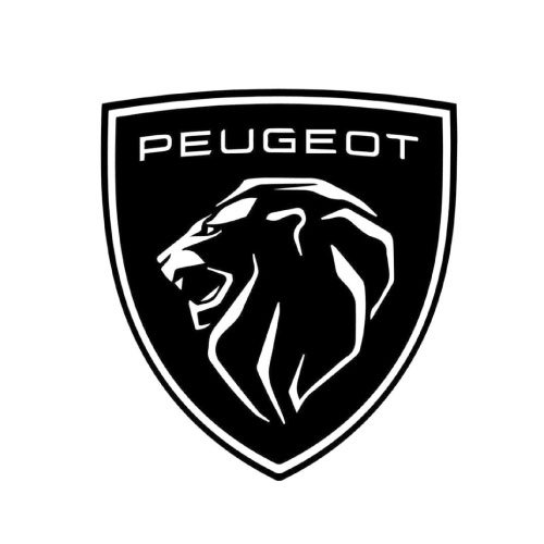peugeot brand logo car symbol black design french automobile illustration free vector